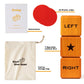 Crobyi Giant Right Center Left Dice Game With 24 Large Chips & Carry Bag. 3.5'' Giant Wooden Outdoor & Lawn Dice Game For Family