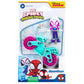 Marvel Spidey and His Amazing Friends Ghost Spider Figure - 2.5" Moto, Plastic, White, Pink, Blue, Model F7262