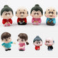 Spilay 6pcs Miniature People Dolls Figures,Cute Japanese Old Grandparents and Lovers Play Figurines for 1:24 DIY Dollhouse Decor