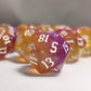 10PCs D20 Polyhedral Dice Set 22mm for DND RPG MTG Dungeons and Dragons Dice (Purple + Gold)