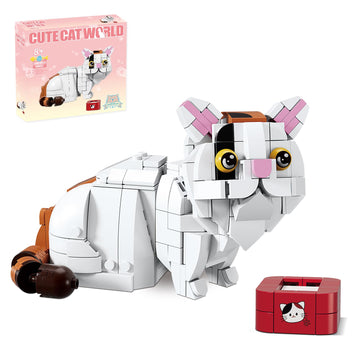Kazi Cat Building Toy Set,Cat Gift Idea For Animal-Lovers,Cat Sets For Boys And Girls Age 8-12,Persian Cat Buildable Toys For Ki