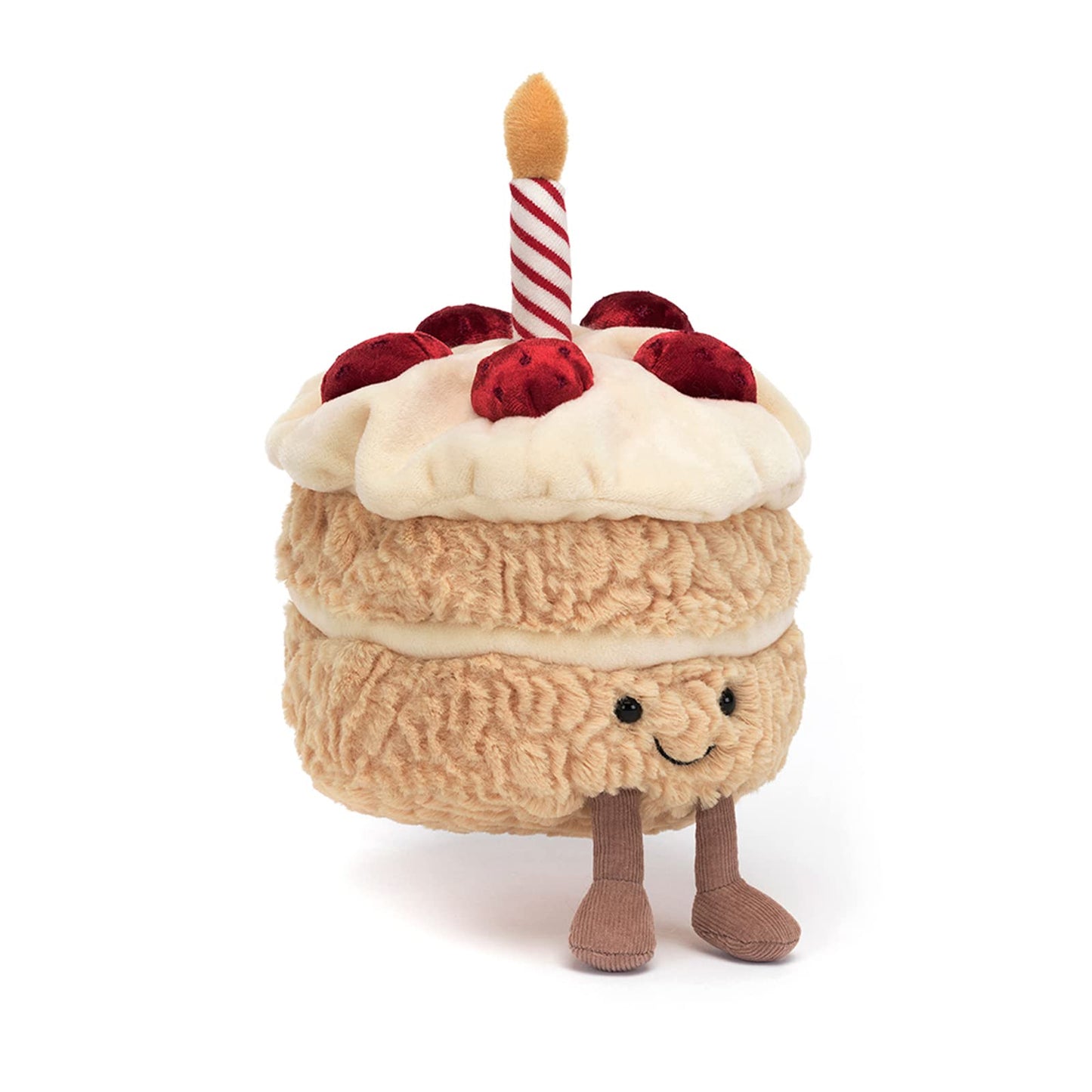 Jellycat Amuseables Birthday Cake Plush Toy, 6 Multi-Color Stuffed Animal, Soft Polyester, Perfect Birthday Gift