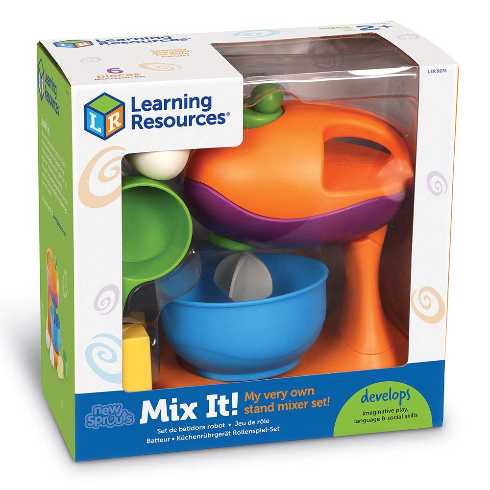 Learning Resources New Sprouts Mix It!, Pretend Play Food, Food Maker Toys, 6 Pieces, Ages 2+