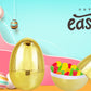 Chochkees 6 Inch Jumbo Golden Easter Eggs 12 Pack Metallic Gold, Goodie Basket Prize, Eggs, 6'' Inch (12-Pack)