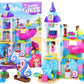 Brighterbee Fashion Girl Beach Resort Block Set Girls House Building Sets Friends Summer Blocks Seaside Playset Construction Toy