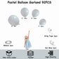Kainsy Matte White Balloons Garland Kit Cloud White Cream Balloon Birthday Decorations 92 Pcs Party White Sand Balloons 5/10/12/18 Inch For Balloon Arch Bridal Baby Shower Wedding