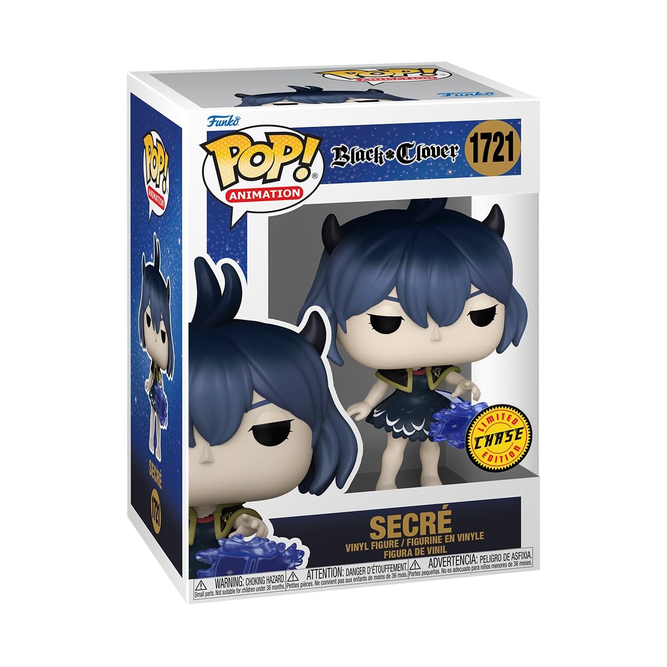 Funko Pop! Animation: Black Clover - Secre - Secr   - 1/6 Odds For Rare Chase Variant - Collectable Vinyl Figure - Gift Idea - O
