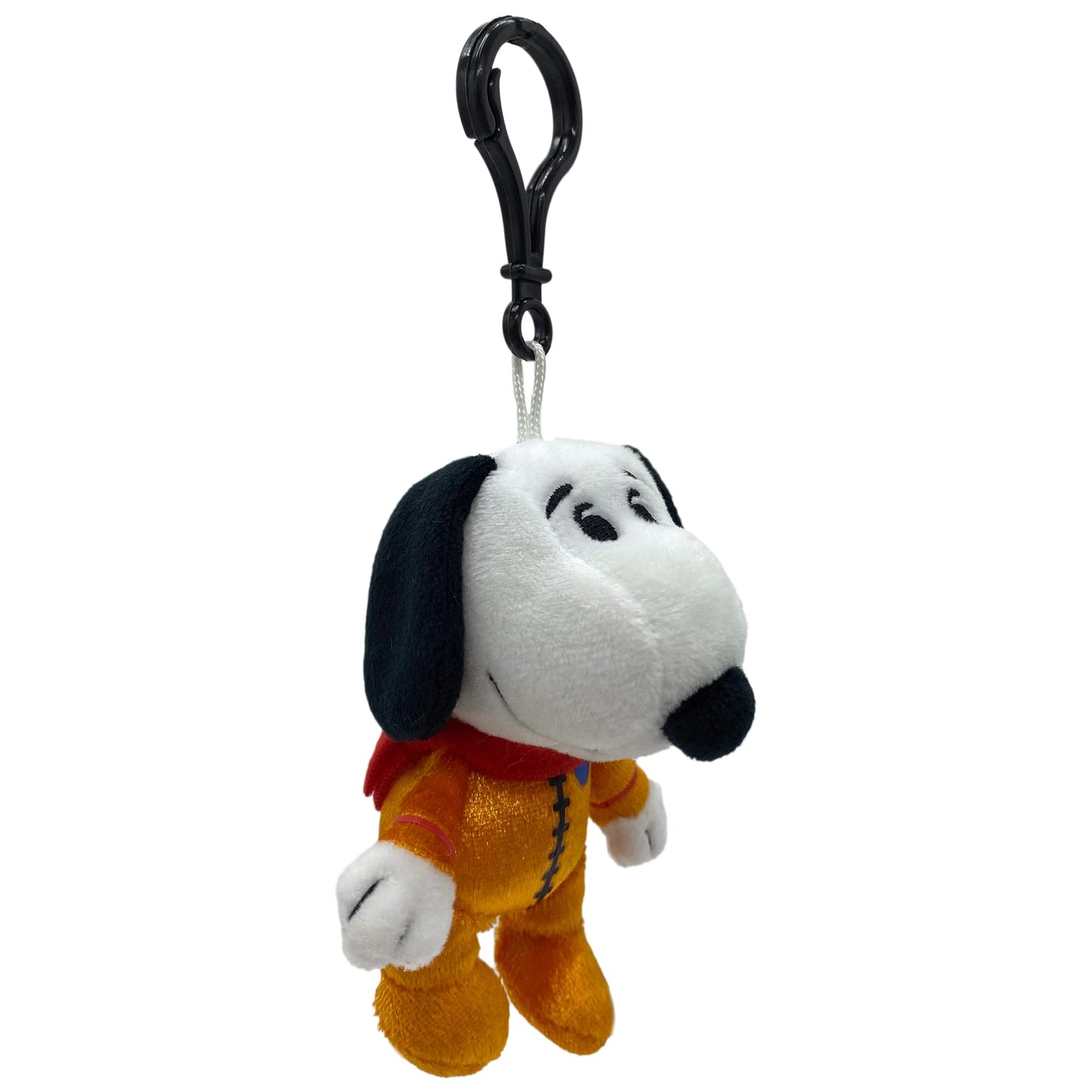 Snoopy In Space 4 Inch Plush Clip | Snoopy In Orange Astronaut Suit