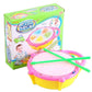 Multicoloured Flash Drum Toy With Drumsticks, Light Up Musical Instrument For Kids