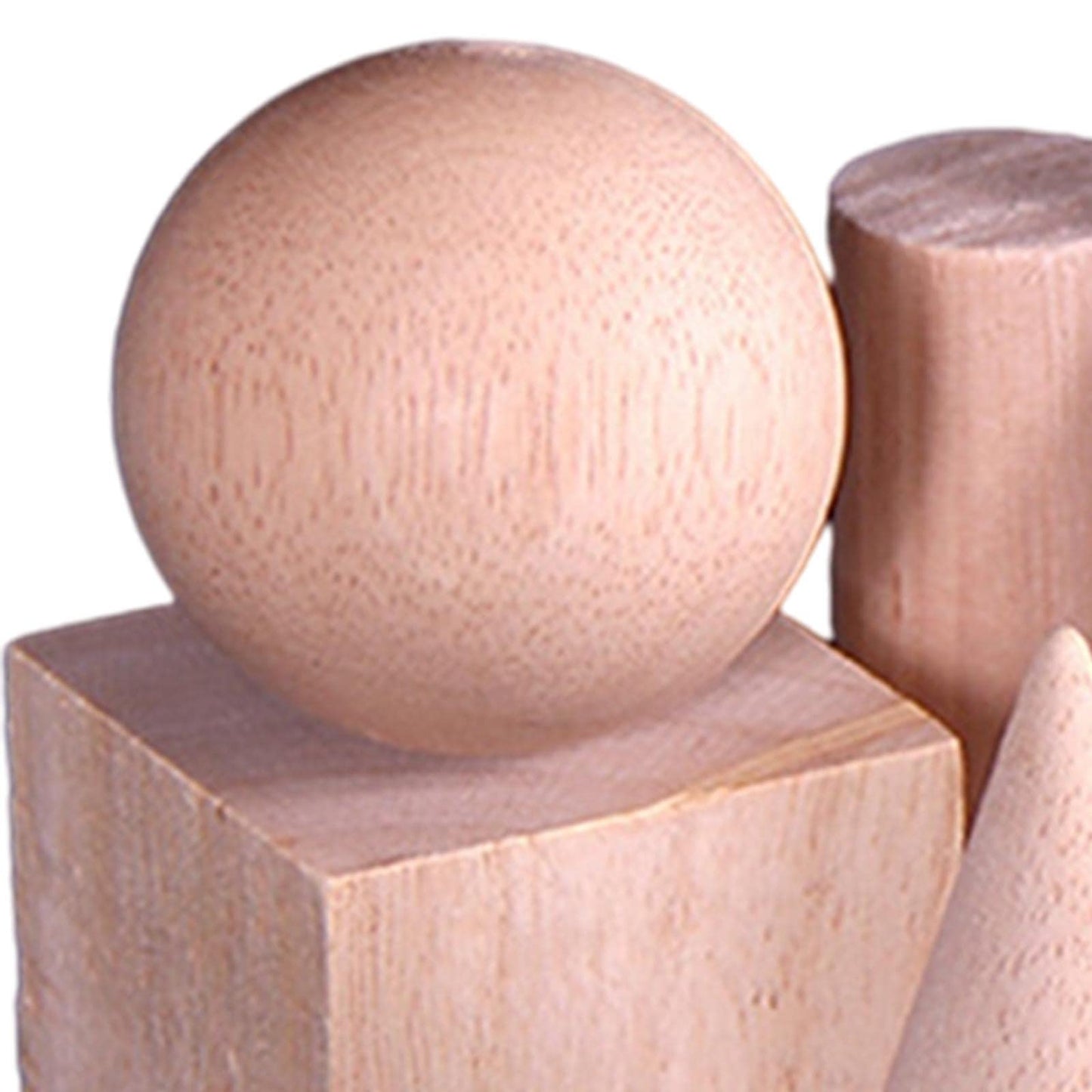 Merishopp 12Pcs Kids Wood Geometric Solids Shapes Bricks Learning Educational Toys| Baby Learning Toy | Infant Activity Toy | Se