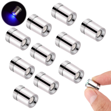 10pcs LED Mini Lights, Small Led Lights for Dollhouse Silver Plastic Battery Included Doll House Electric Lights for Paper Lante
