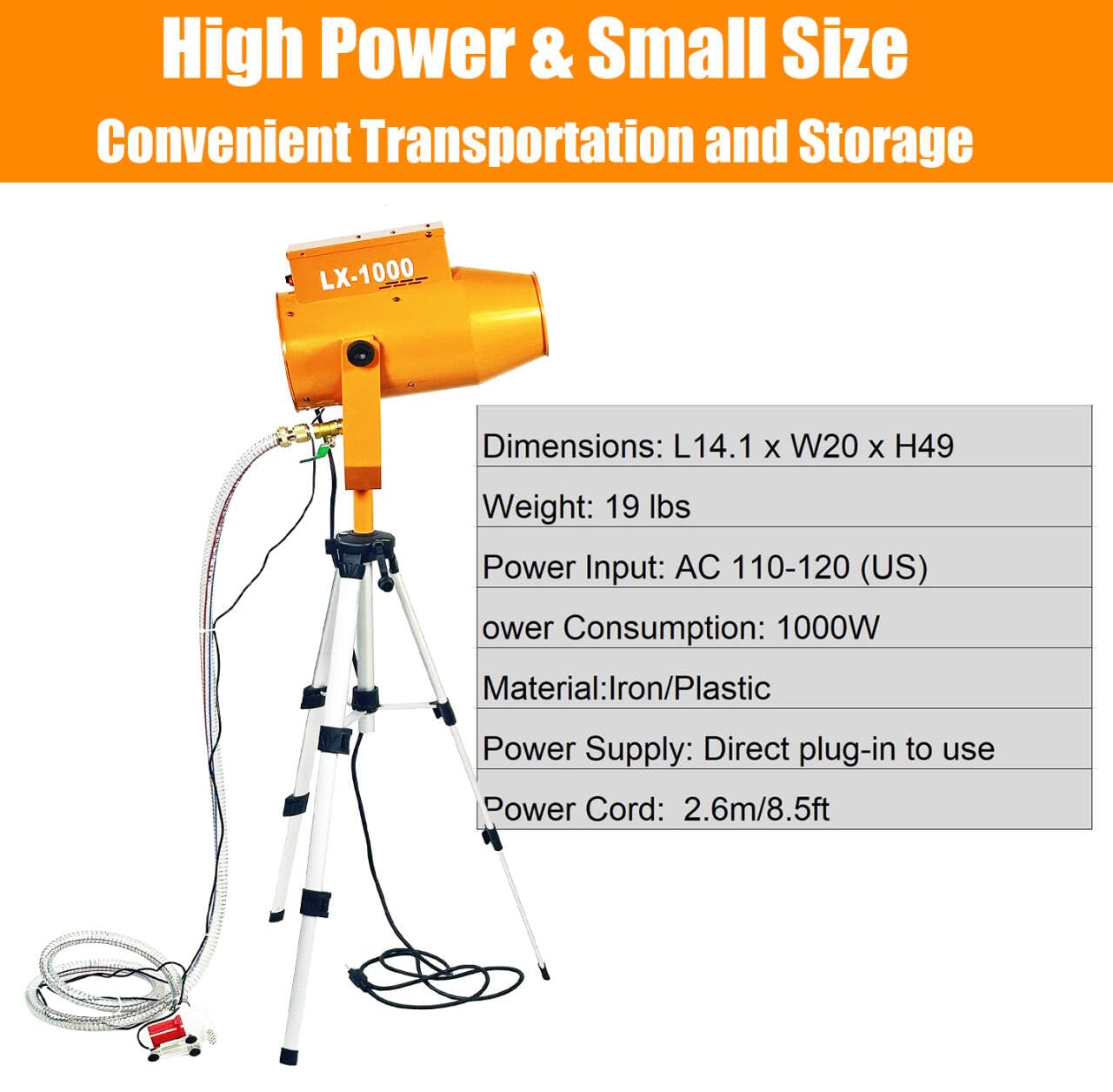 1000W Heavy Duty Foam Machine, Pool Water Toys for Kids & Adults, Holiday & Birthday Girls & Boys, Commercial Outdoor Foam Blast