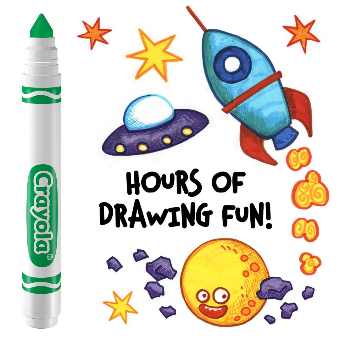 Crayola Washable Markers - Green (12Ct), Kids Broad Line Markers, Bulk Markers For Classrooms & Teachers