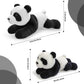 Hideekoog Stuffed Animal for Kids 8 inch Realistic Animal Plush Toy Lying Down Posture Animals Plush for Boys Girls mature-themed Birthday Hug Teaching(S-Panda)