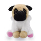 Yonlit Adorable Pug-Bunny Stuffed Animal Dressed In A White Rabbit Outfit, Super Cute And Soft Plush Puppy Bunny For Easter Bask