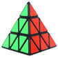 3X3 Pyramid Cube 3 By3 Triangle Cube 3 X3 Speed Cube Puzzles 3X3X3 Magic Puzzle Cube Game Toys For Kids Adults (Sticker Black)