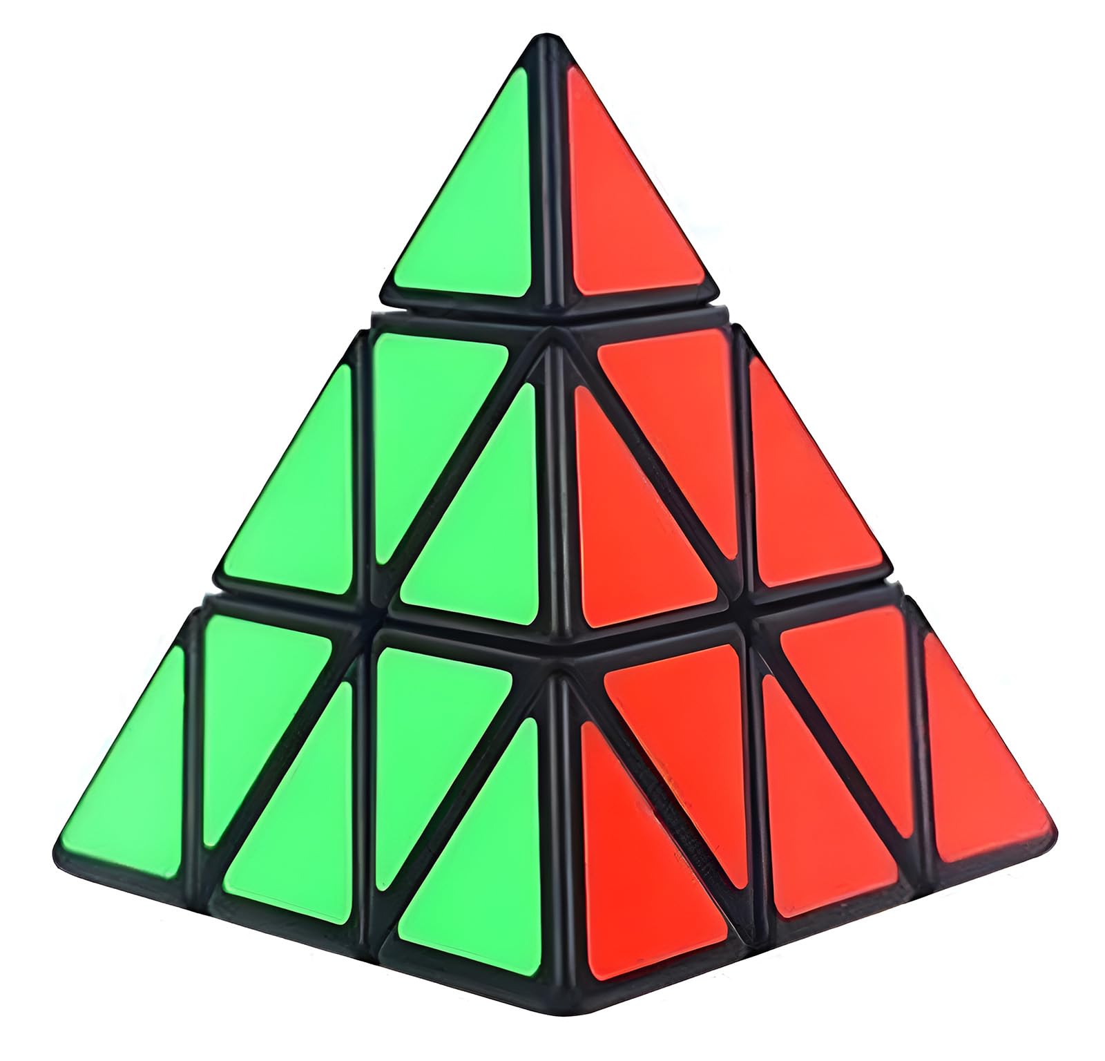 3X3 Pyramid Cube 3 By3 Triangle Cube 3 X3 Speed Cube Puzzles 3X3X3 Magic Puzzle Cube Game Toys For Kids Adults (Sticker Black)