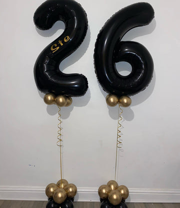 40 Inch Black 26 Number Balloons Giant 26 Or 62 Balloons Black Birthday Balloons 26Th Or 62Th Birthday Anniversary Events Party