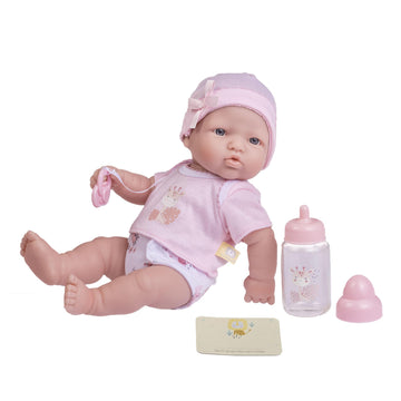 Jc Toys - La Newborn Nursery | 7 Piece Baby Doll Gift Set | 12' Life-Like Baby Doll With Accessories | Pink | Ages 2+ (18344)