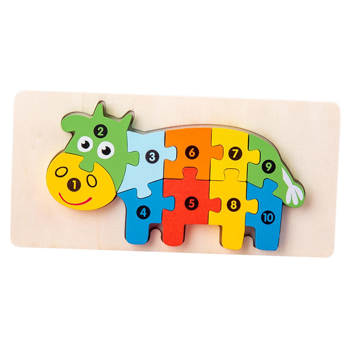 Bnf Wooden Peg Puzzles For Toddlers Colorful Matching Board Wooden Blocks Puzzle Cowbaby | Toys For Baby | Developmental Baby To