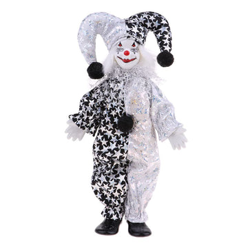 Maxyoung 9 Inch Porcelain Clown Doll Vintage Dolls Figurine, Collectible Figure, Hand Painted Toy, Christmas Halloween Birthday Gift, Movable Joints