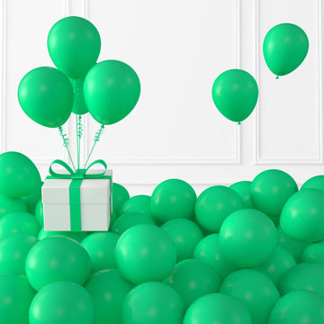 Kalor Green Balloons,100 Pcs 5 Inch Mini Matte Latex Balloons For Balloon Garland Arch, Birthday Decoration, Wedding Party, Baby Shower Decorations