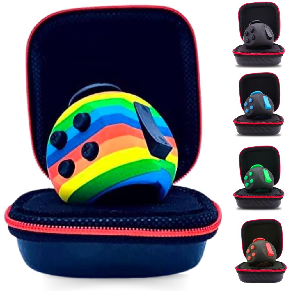 Pilpoc Thefube Fidget Cube - Deluxe Authentic Fidget Toys For Adults & Kids - Premium Protective Case, Stress Cube, Anxiety Toys