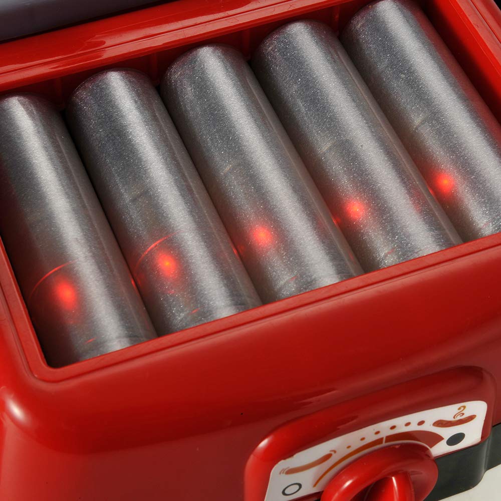 Hot Dog Roller Grill Play Set - Electric Stove Toy With Light & Sound | Pretend Play Kitchen Appliance For Kids | Fun Barbecue F