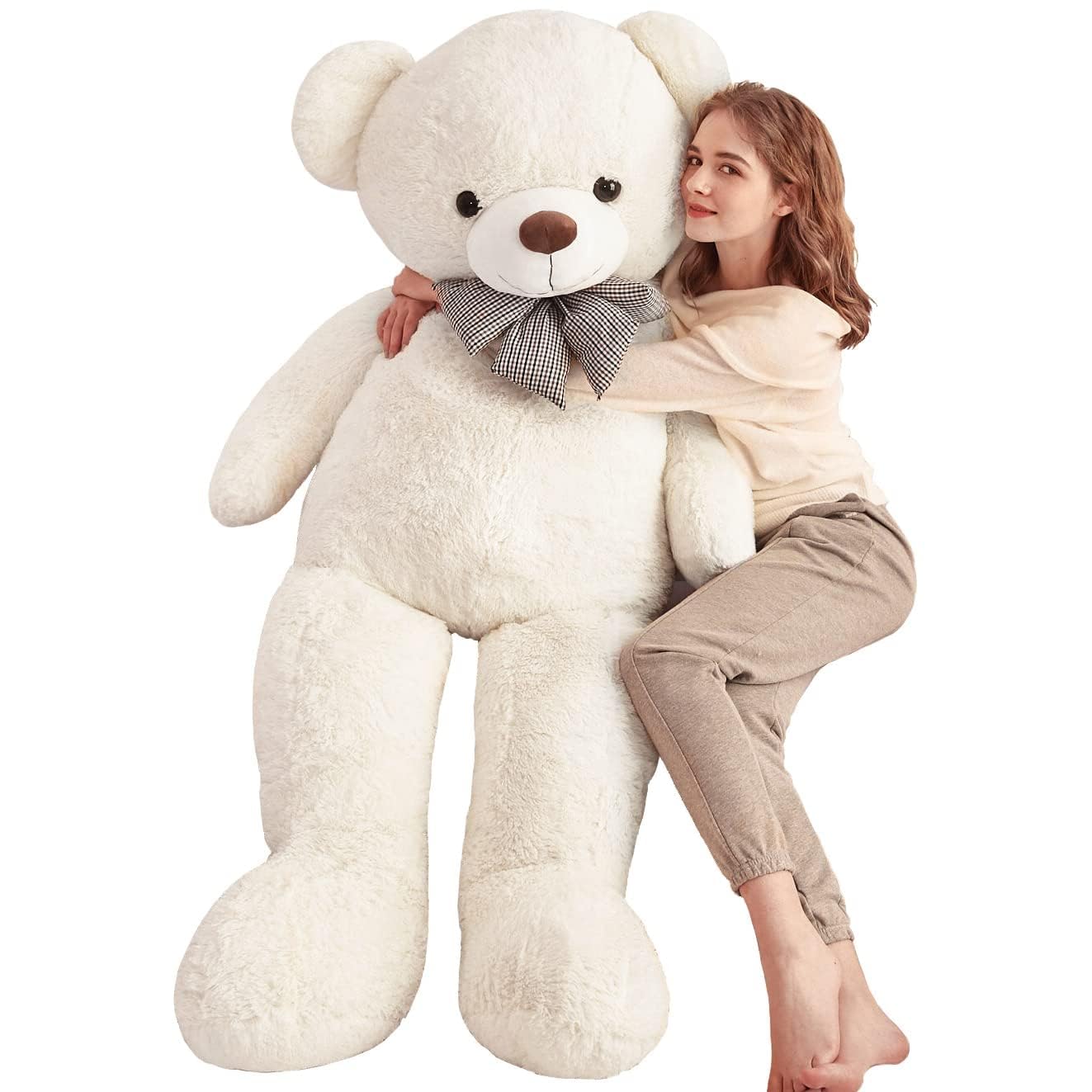 IKASA Giant Teddy Bear Plush Toy Stuffed Animals (White  59 inches)