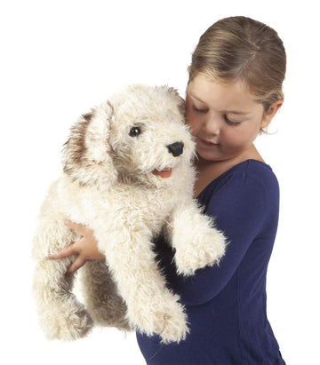 Folkmanis Labradoodle Hand Puppet, One Size, Multi, White