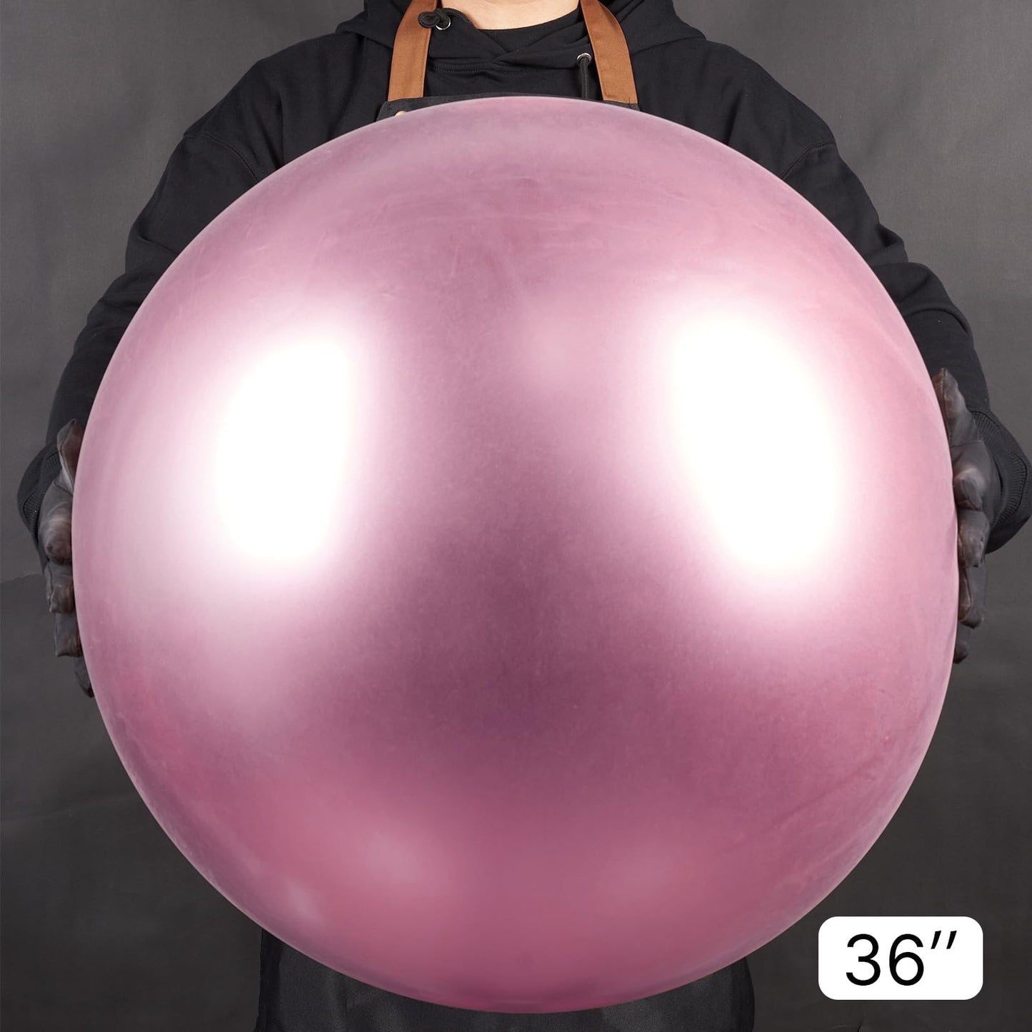 Partywoo Metallic Pinkish Purple Large Balloons, 4 Pcs 36 Inch Balloons, Purplish Pink Metallic Big Balloons, Metallic Pink Giant Balloons, Jumbo Balloons For Birthday Party Decorations, Pink-G108