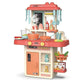 Honestum 42Piece Kitchen Set | Realistic Pretend Play Cooking Set with Light & Sound | Play Sink with Running Water & Dessert S