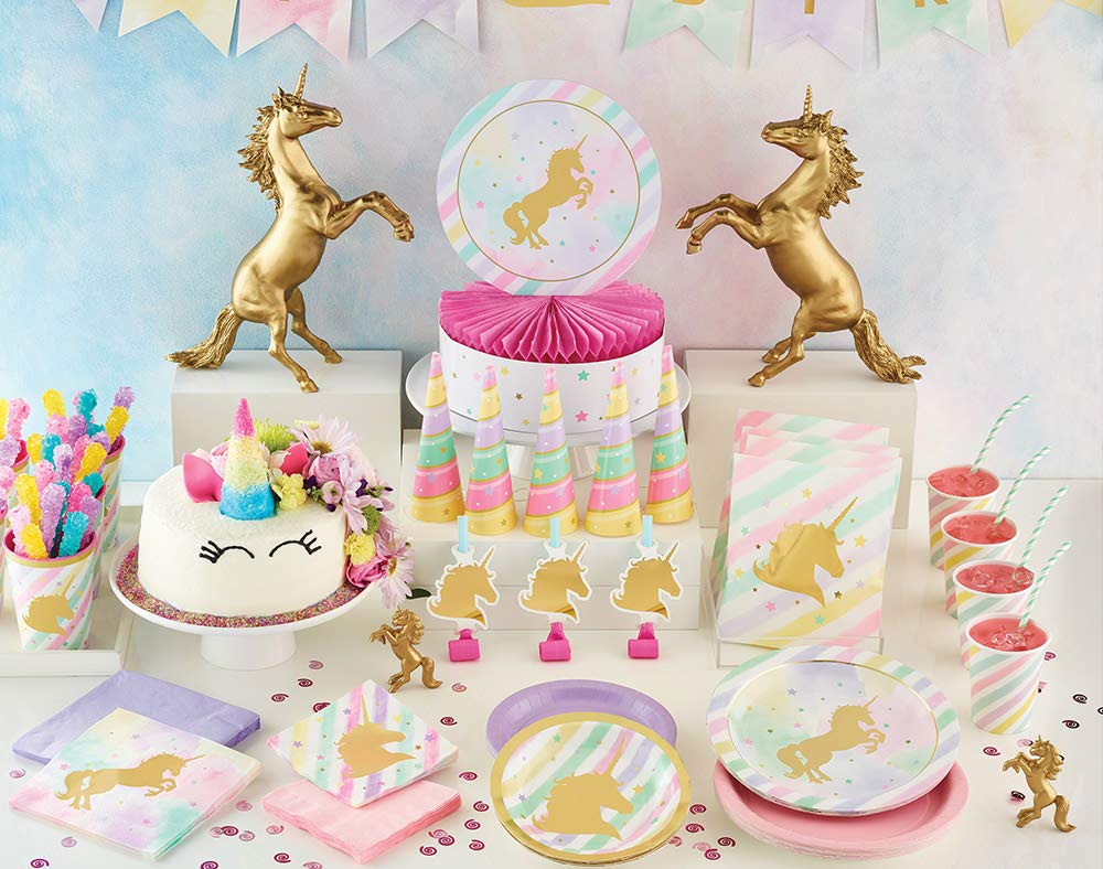 Creative Converting Unicorn Sparkle 9oz Paper Cups Party Supplies, Multicolor