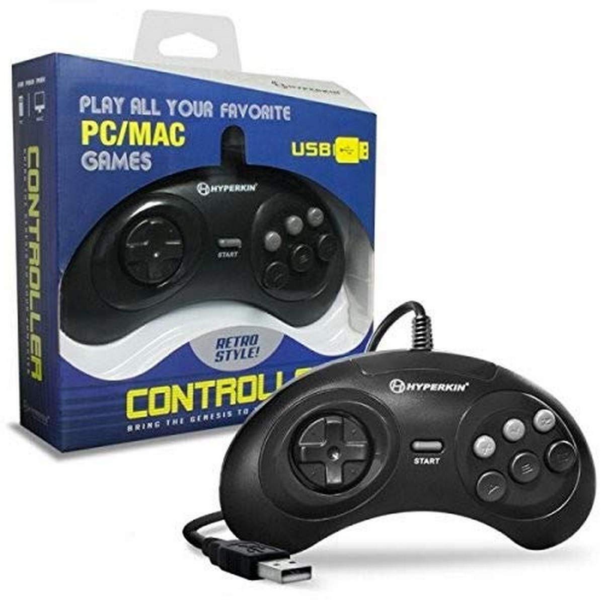 Hyperkin M07058 enhanced genesis - Style USB controller for Pc & Mac