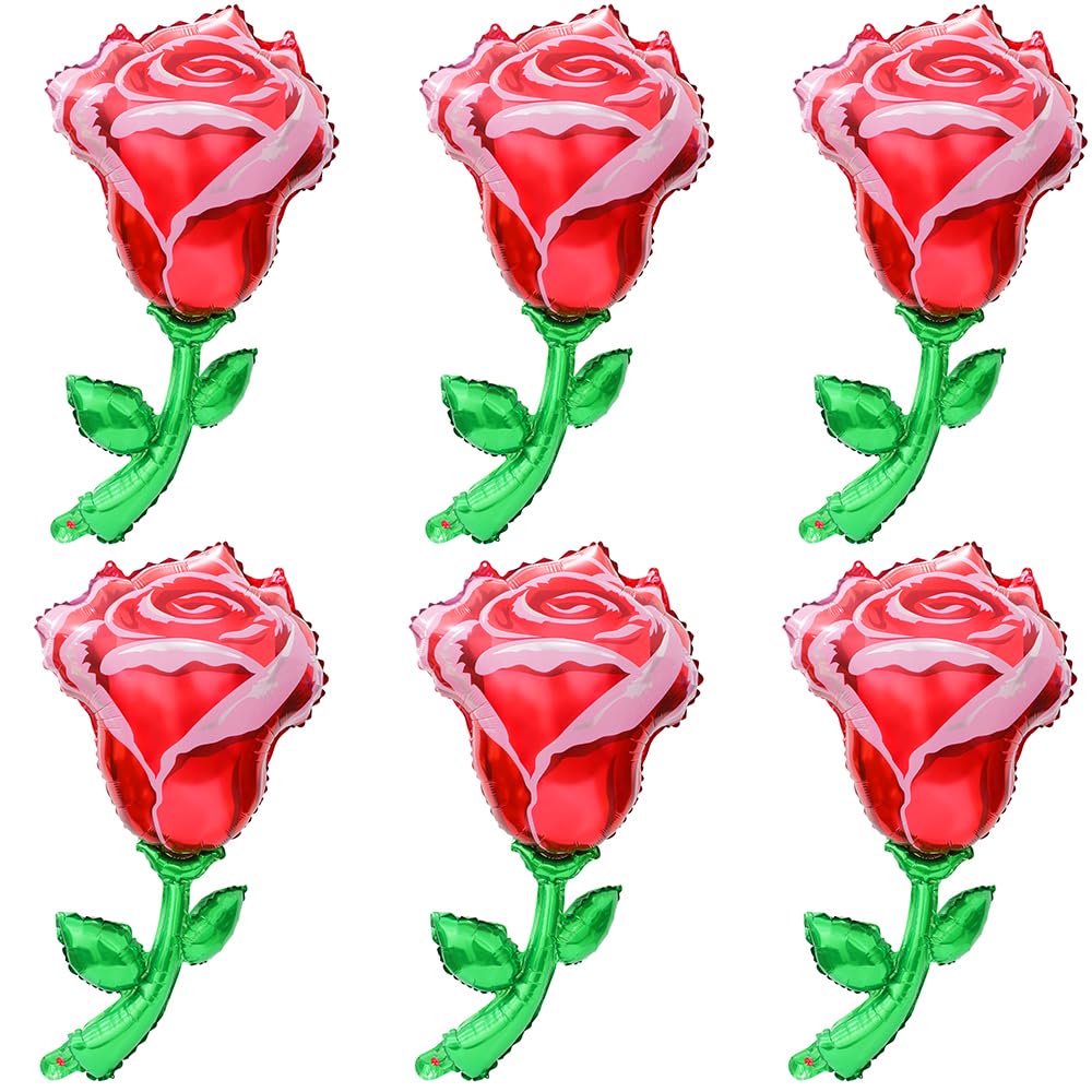 37'' Red Rose Balloons Romantic Decorations Special Night For Valentines Day Anniversary Bridal Wedding Baby Shower Graduation B