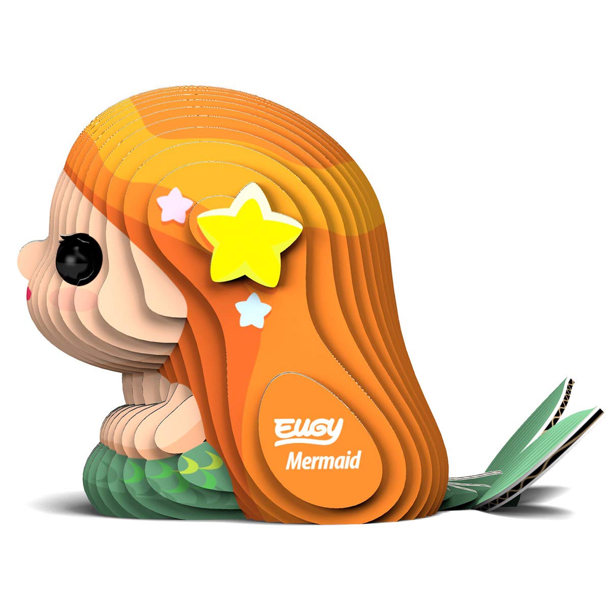 Eugy Mermaid 3D Puzzle, 25 Piece Eco-Friendly Educational Toy Puzzles For Boys, Girls & Kids Ages 6+