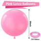 Bezente Pink Giant Balloons 36 Inch - 8 Pack Jumbo Pink Balloons Large Round Light Pink Latex Balloons For Birthday Wedding Anni