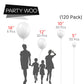 Partywoo White Balloons, 120 Pcs Matte White Balloons Different Sizes Pack Of 18 Inch 12 Inch 10 Inch 5 Inch For White Balloon Garland Or Arch As Birthday Decorations, Party Decorations, White-Y13