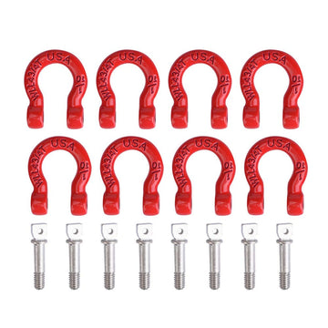 Haosie 8Pcs Rc Car Metal Tow Shackle, Rc Car Trailer Buckle, Rc Winch Accessories For Climbing Crawler Car, Compatible With Scx1
