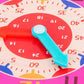 Atorse 2 Piece Montessori Wooden Clock Toy Teaching Aids Toys For Kids Preschool Rose Red|Baby | Toys For Baby | Developmental B