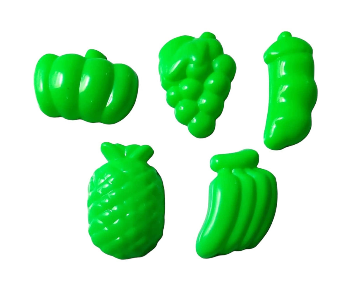 Bestubuy Clay And Sand Modelling Mould Fruits Design (Green,5 Pcs)