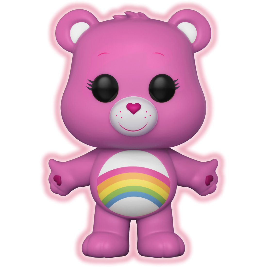 Funko Cheer Bear Chase Edition Vinyl Figure & Graphical Protector Bundle, Glow in the Dark, Model BCC9UP65