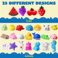 Joyin Mochi Squishy Toy Set, 100 Pack Kawaii Squishies Party Favors For Kids, Stress Relief Fidget Toys, Birthday Gifts, Goodie Bag, Classroom Prizes