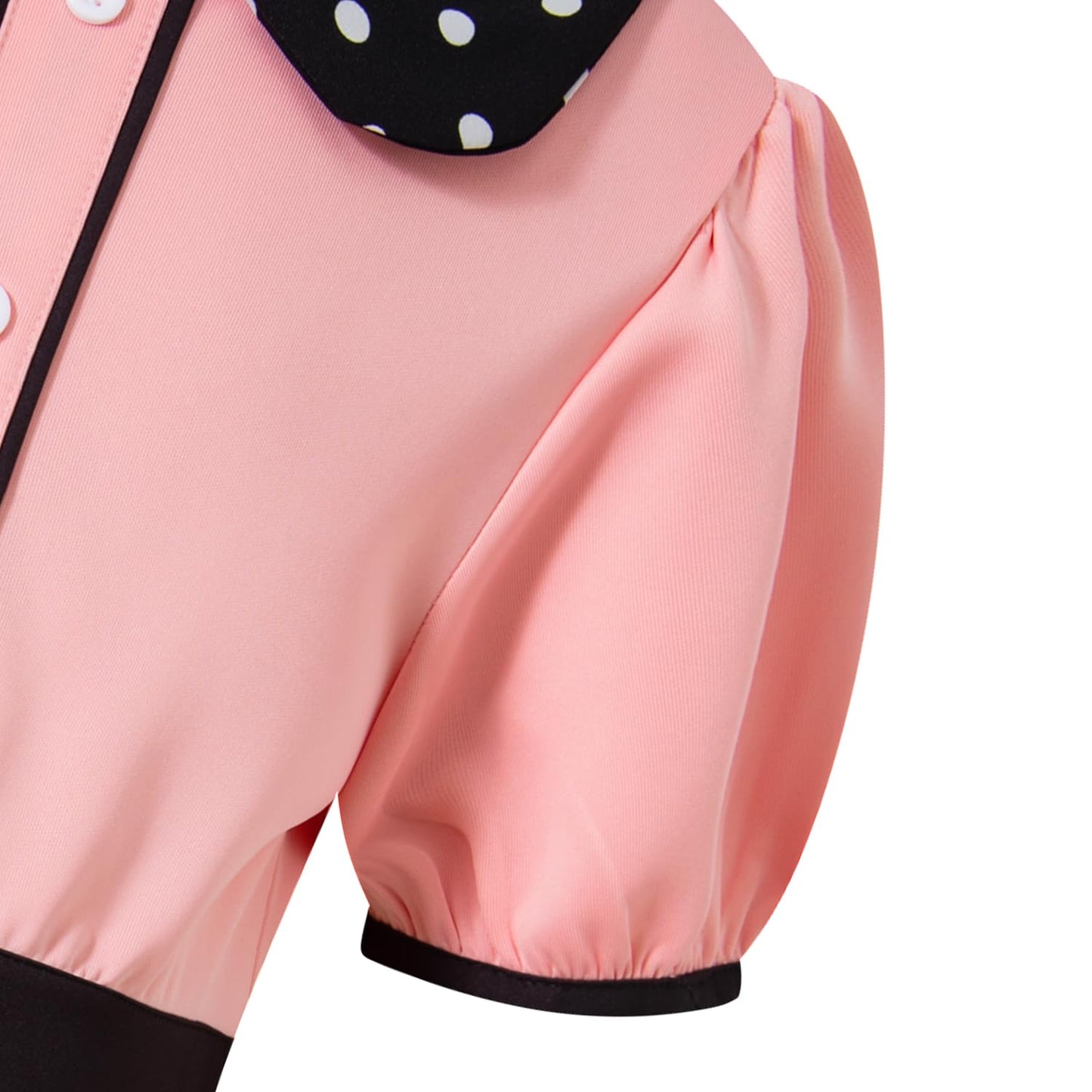 IWALUE Kids Girls 1950s Poodle Party Dresses Halloween Costume Skirt Set Dress Up(Pink,7-8 Years)