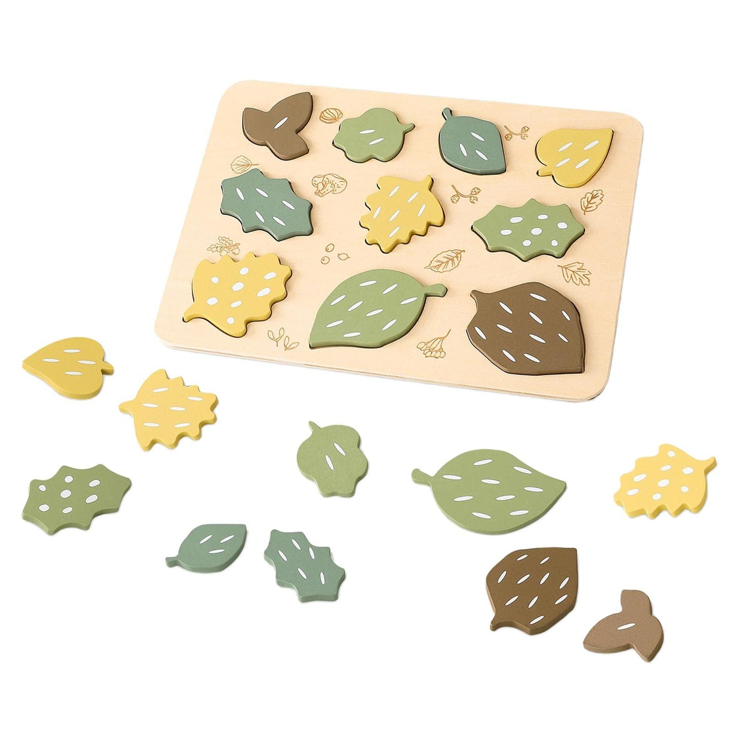 Calandis Leaf Jigsaw Puzzles Fine Motor Skill Sorting Puzzle For Girls Boys Toddlers | Developmental Baby Toys | Toys For Baby