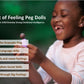 My Felt Story Set Of 12 - Rainbow Wooden Peg Dolls With Emotions | Multicultural Skin Tone Figures | Sensory Autism Toys For Toddlers, Early Education, Social Emotional Therapeutic Learning