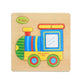 Ilsmysutra Wooden Cartoon Train Shape Puzzle Kids Baby Educational Toy|Toys For Baby|Developmental Baby Toys