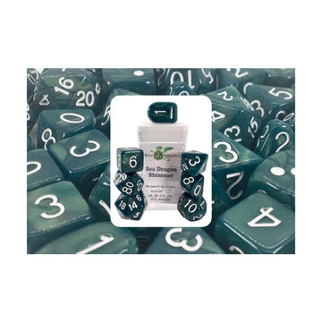 Role 4 Initiative Poly Set Sea Dragon Shimmer W/Arch'D4, White Ink (7)