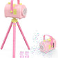 Phnixgam Bubble Machine Large Capacity, Automatic Kids Bubble Blower With 10 Holes 2 Speeds 17Oz/500Ml, Rechargeable Portable Bu
