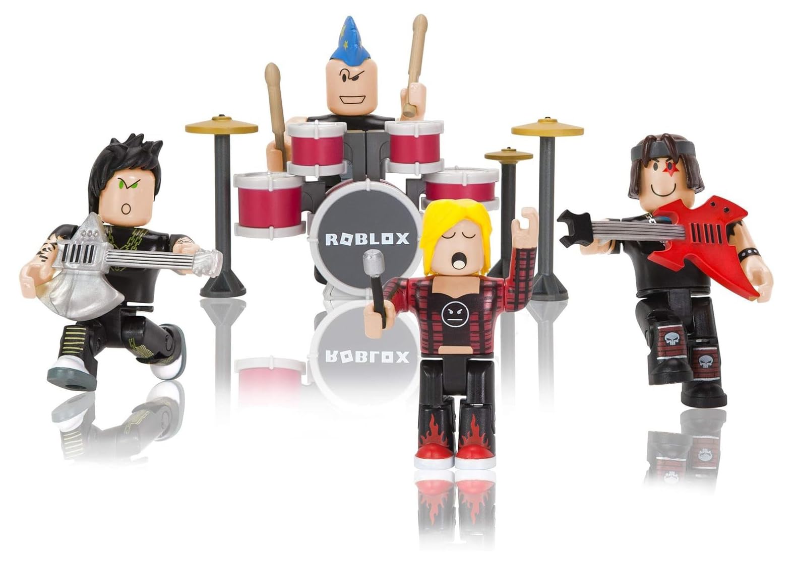 Roblox Action Collection - Punk Rockers Four Figure Pack [Includes Exclusive Virtual Item]
